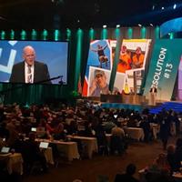 #OPEIU President Richard Lanigan presents a resolution to support paid leave for all workers, which was passed unanimously. #aflcio17 