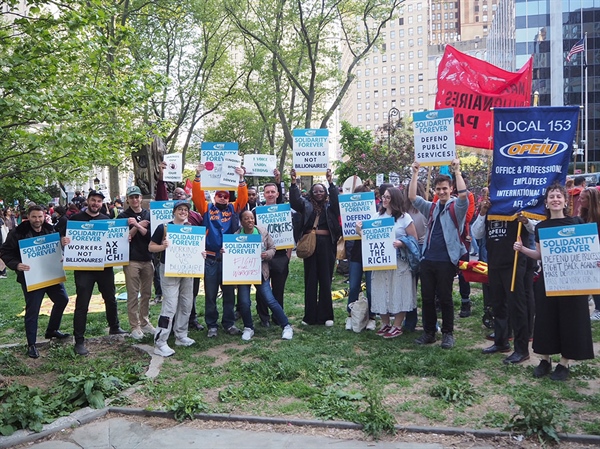 OPEIU Members March for the Rights of Workers this May Day