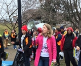 AFL-CIO Secretary-Treasurer Liz Shuler welcomes the crowd of labor marchers in D.C.