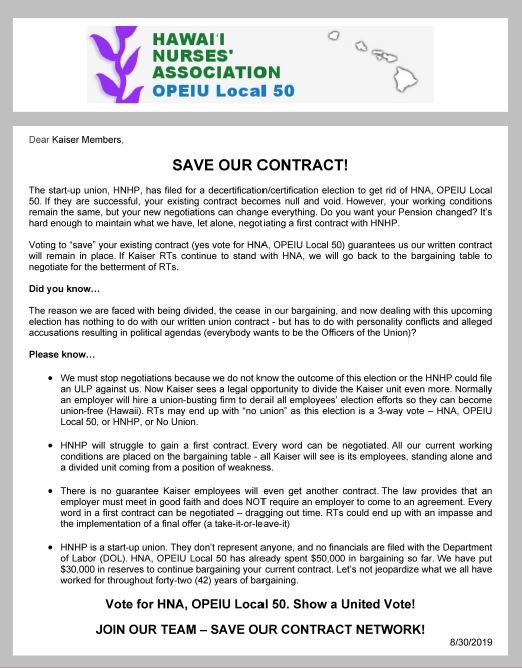 Save Our Contract!